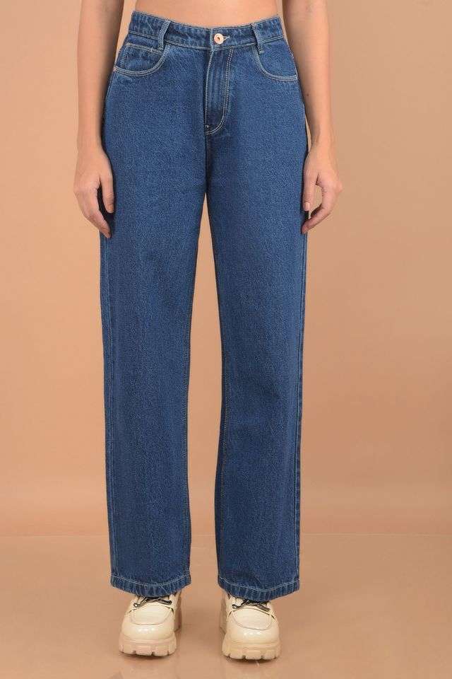 crimsoune club Mid Rise Cotton Straight Fit Women's Jeans-picture-11