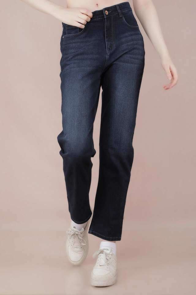 crimsoune club Mid Rise Blended Fabric Straight Fit Women's Jeans-picture-14