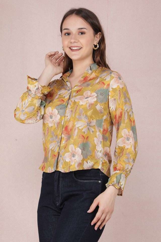 crimsoune club Floral Blended Fabric Slim Fit Women's Shirt-picture-11