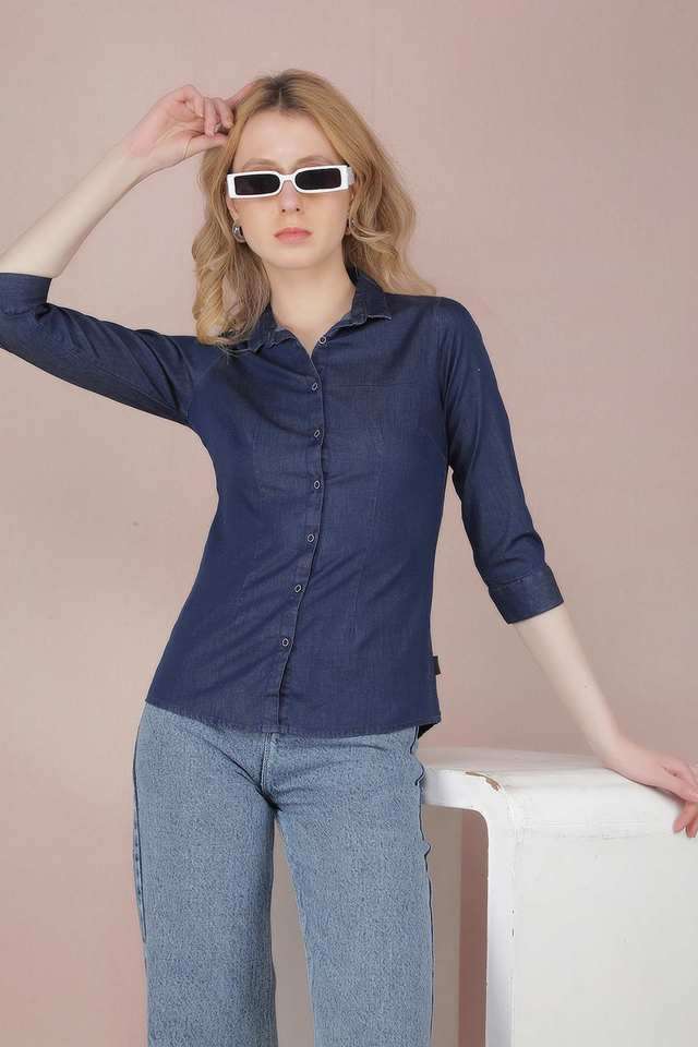 crimsoune club Solid Collared Cotton Women Casual Wear Shirt-picture-15