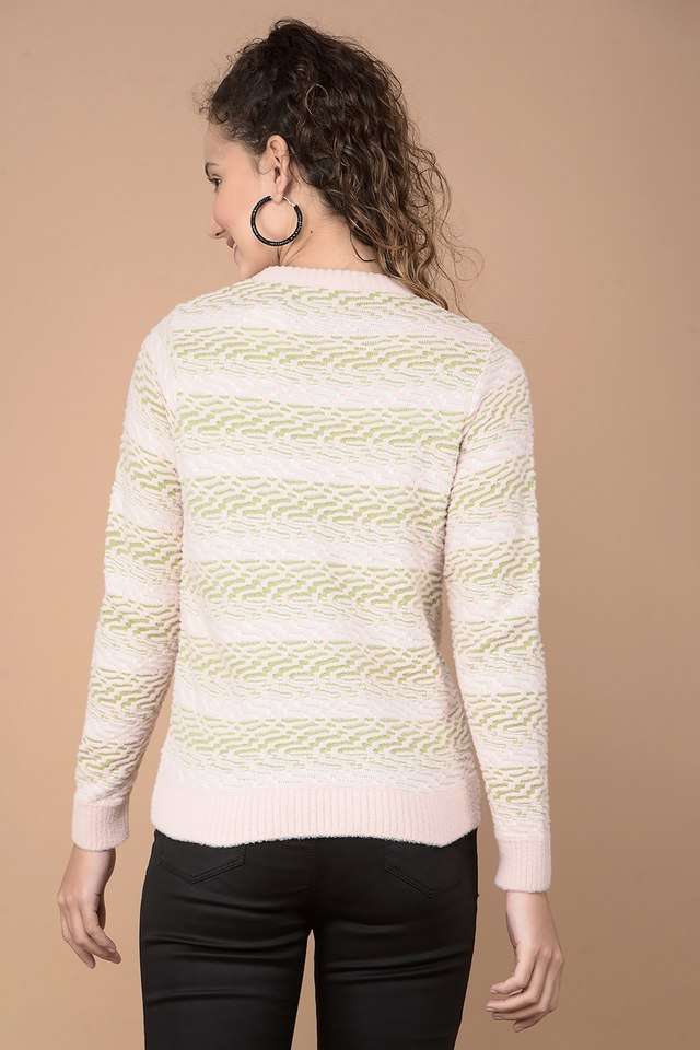 Embroidered-Round-Neck-Blended-Fabric-Women-s-Winter-Wear-Sweater