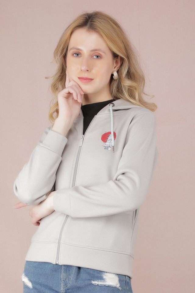 Graphic-Print-Hooded-Polyester-Women-Sweatshirt