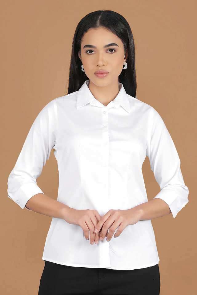 crimsoune club Solid Blended Fabric Slim Fit Women's Shirt-picture-17