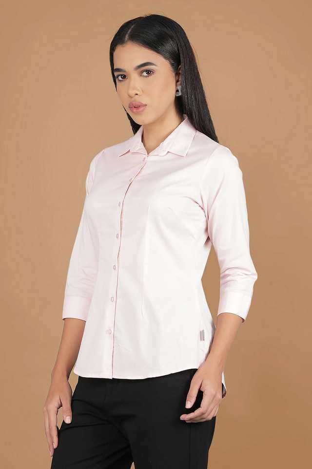crimsoune club Solid Collared Blended Fabric Women Casual Wear Shirt-picture-38