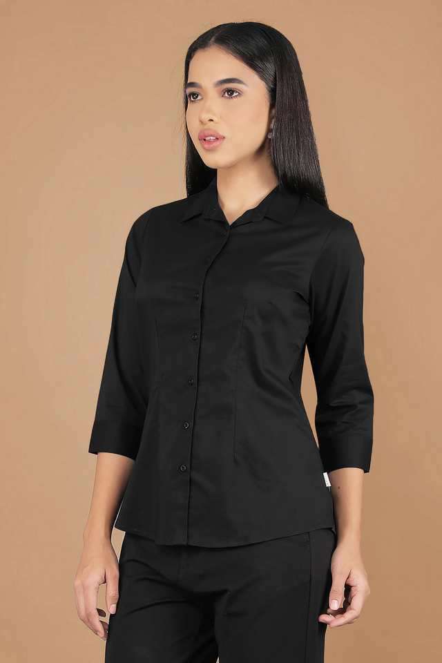 crimsoune club Solid Collared Blended Fabric Women Casual Wear Shirt-picture-34