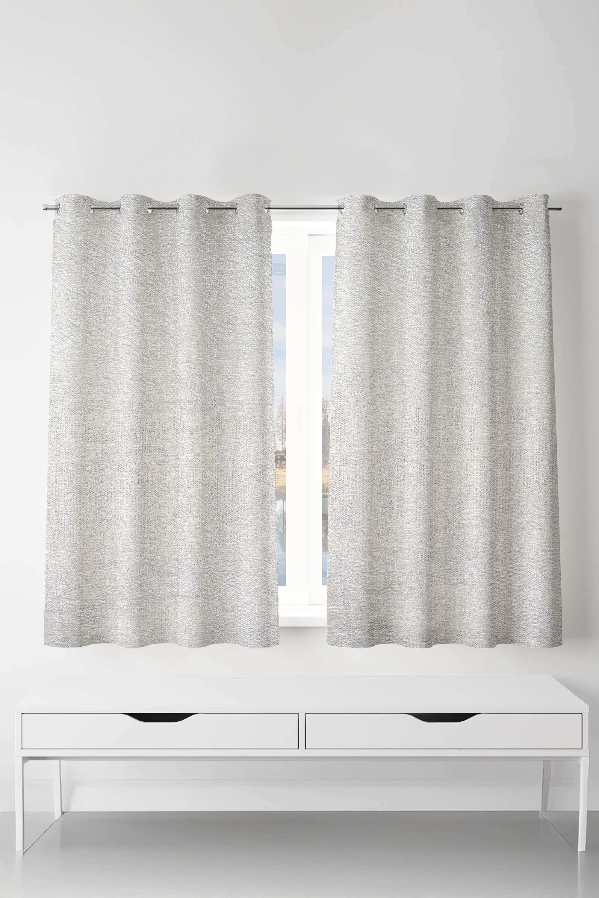 Pristine-Diamond-Jacq-Grey-Window-Curtains-S/2