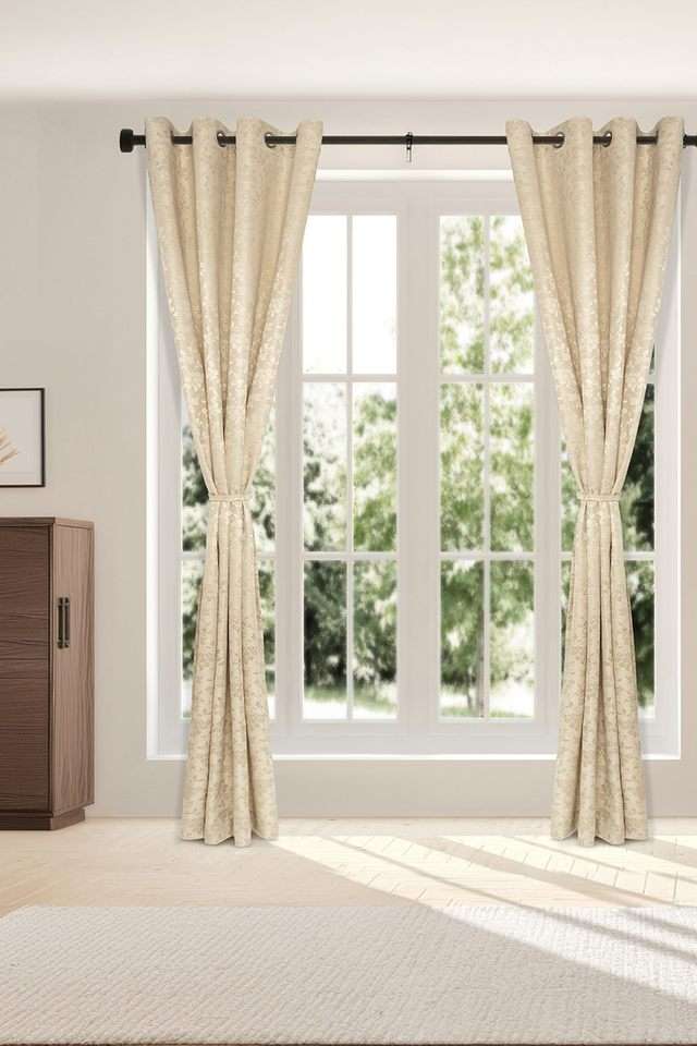 Pristine-Botanical-Jacq-Beige-Xl-Door-Curtains-Curtains-S/2