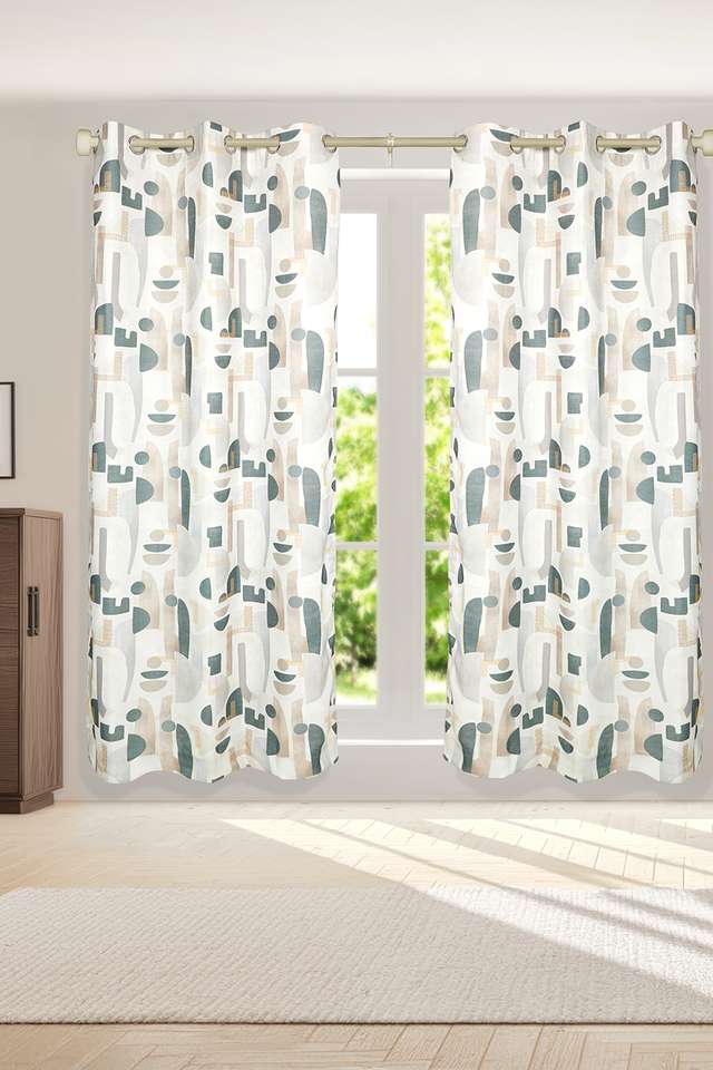 Adorne-Printed-Modern-Neutral-Door-Curtains-Set-Of-2