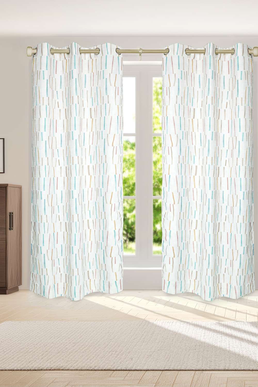 Adorne-Printed-Broken-Stripe-Ntrl-Window-Curtains-Set-Of-2