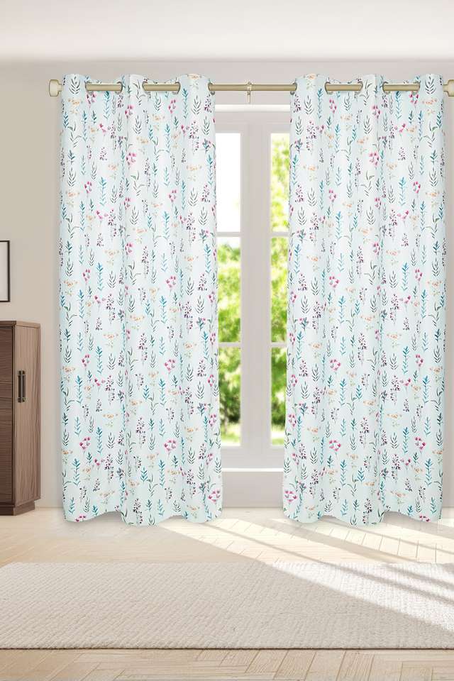 Adorne-Printed-Ferns-Multi-Xl-Door-Curtains-Set-Of-2