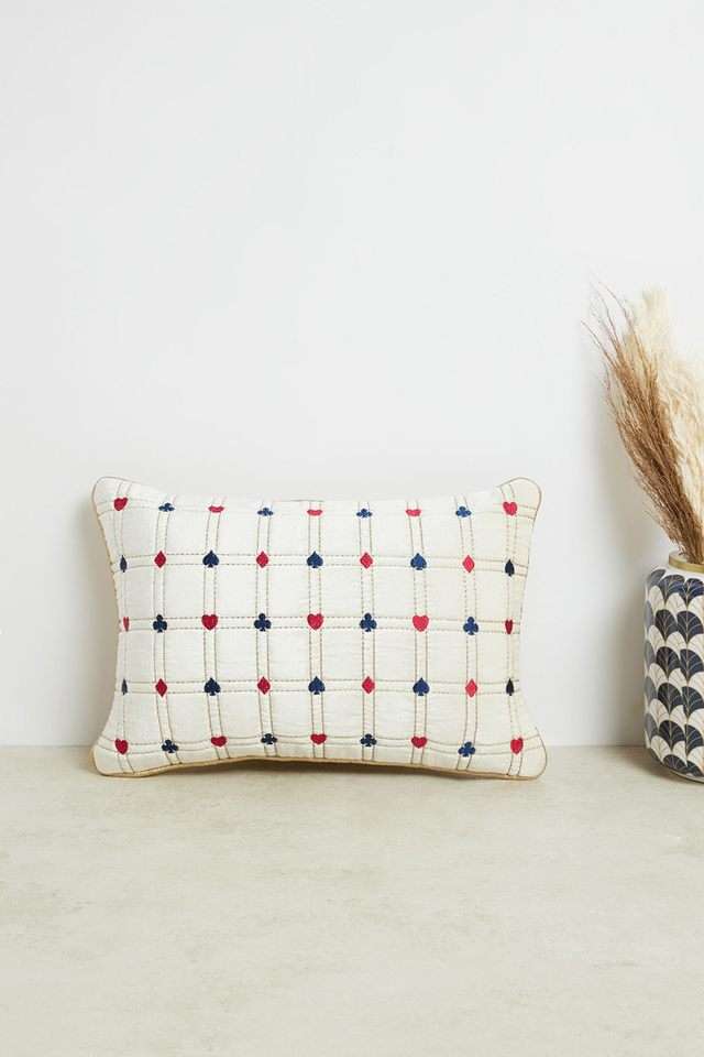 Solitaire-Cards-Check-Off-White-Cushion-Cover-30x45-CC