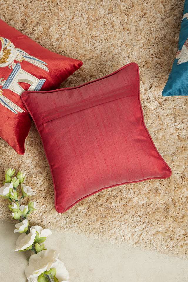 Kalamkari-Floral-Bunch-Ivory-Cushion-Cover-30x30-CC