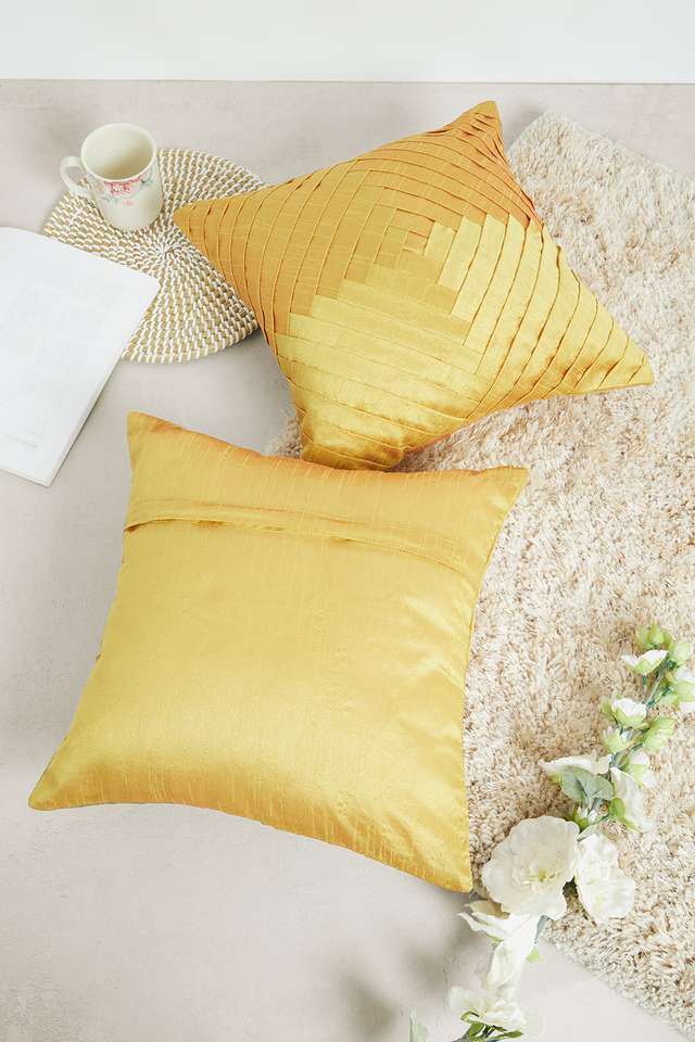 Mirage-Solid-Geo-S/2-Gold-40x40-Cushion-Cover
