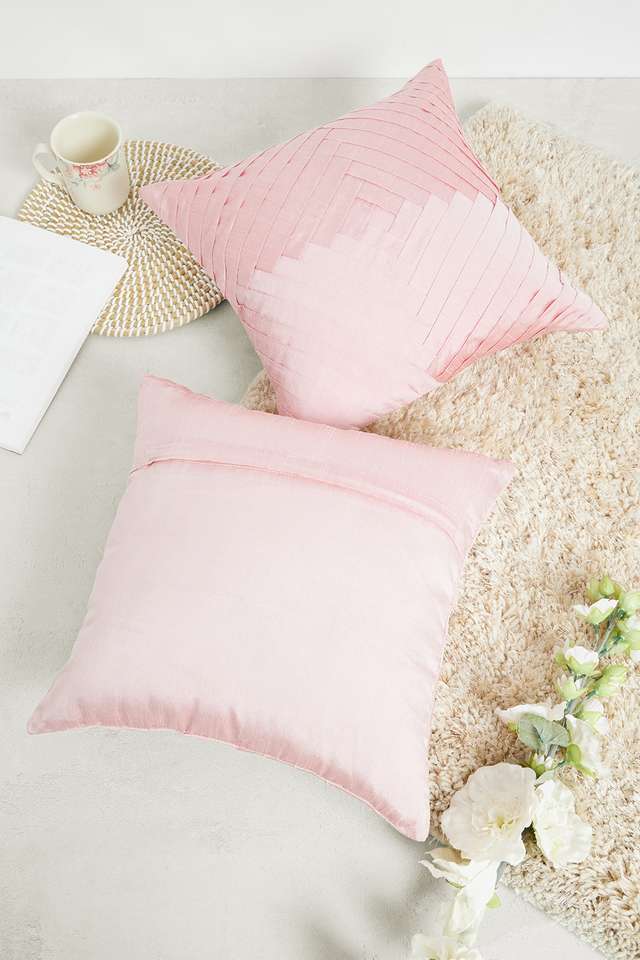 Mirage-Solid-Geo-S/2-Pink-40x40-Cushion-Cover