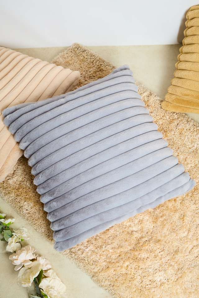 Blaire-Ribbed-Fur-Grey-60x60-cm-Cushion-Cover