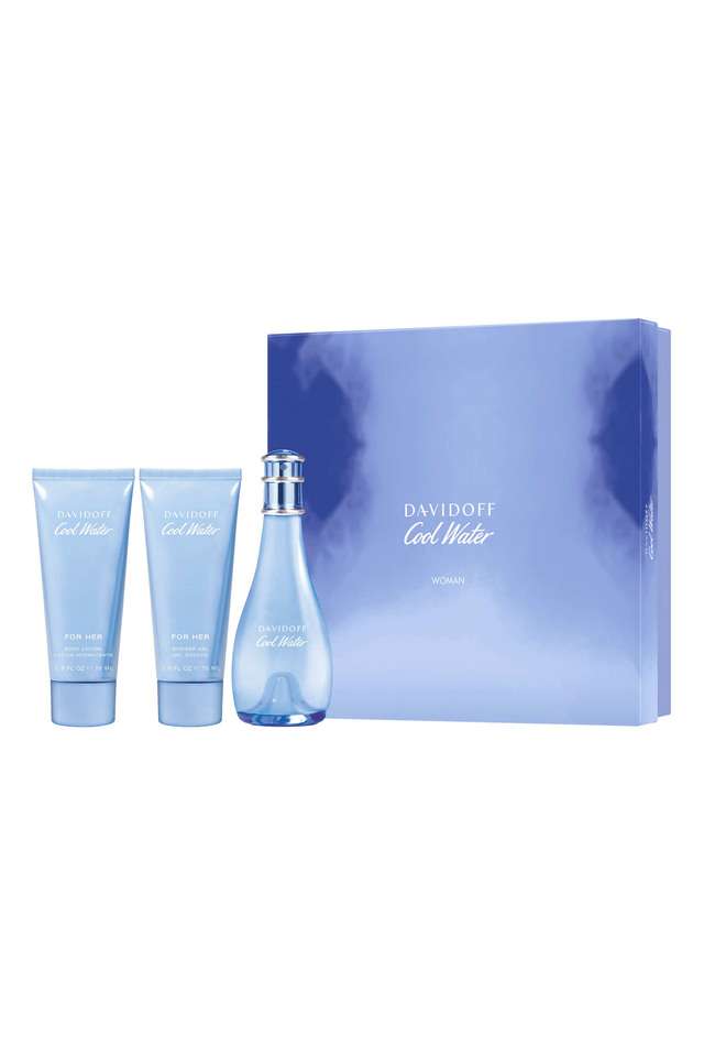 Cool-Water-Perfume-Gift-Set-for-Woman---Pack-of-3-(100-ml-EDT -75-ml-Shower-Gel-&-75-ml-Body-Lotion)