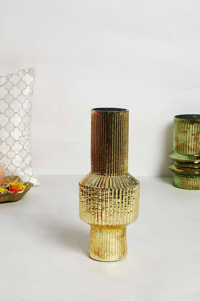 Poetic-Botanicals-Gold-Rib-Tall-Vase