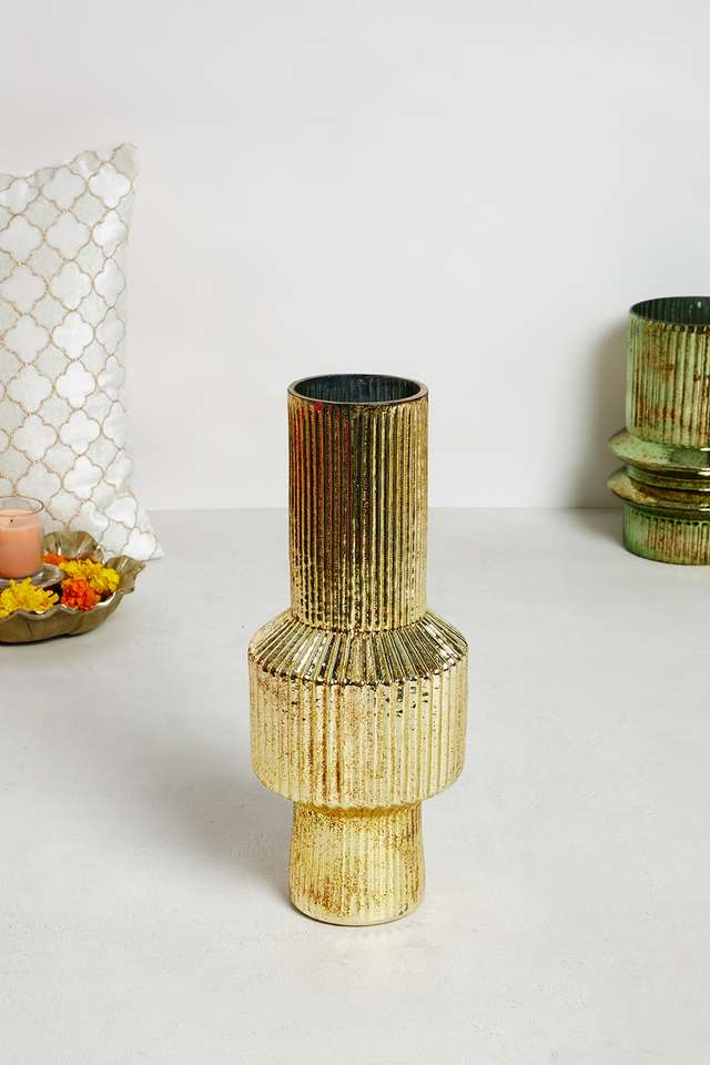 Poetic-Botanicals-Gold-Rib-Tall-Vase
