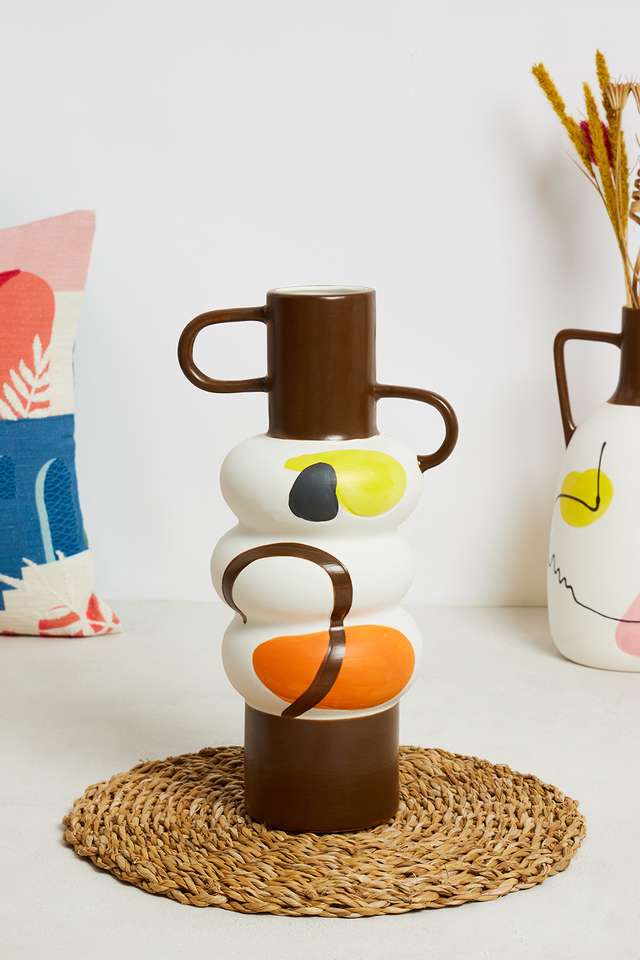 Bold-Boho-Handle-Handpainted-Vase