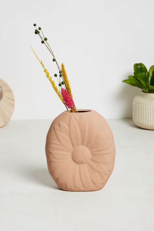 Sundried-Bouquet-Flower-Embosed-Vase