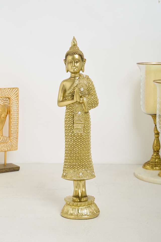 Glitz-Standing-Buddha-Gold-45-Cm
