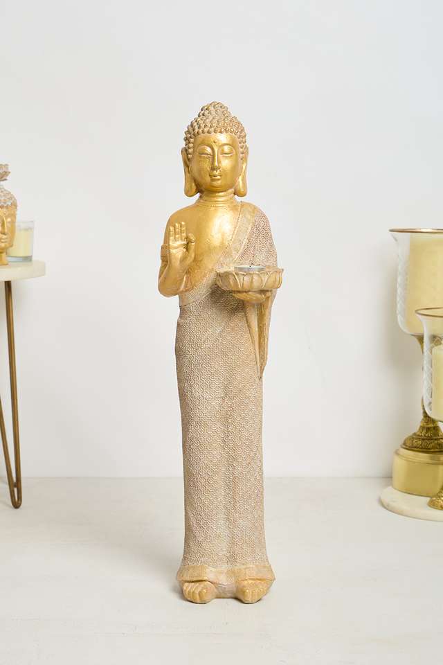 Glitz-Buddha-Lotus-Tlight-Holder-62-Cm