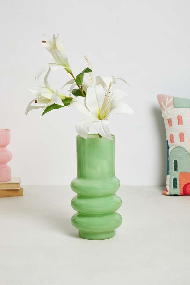 Bold-Boho-Green-Ring-Glass-Vase