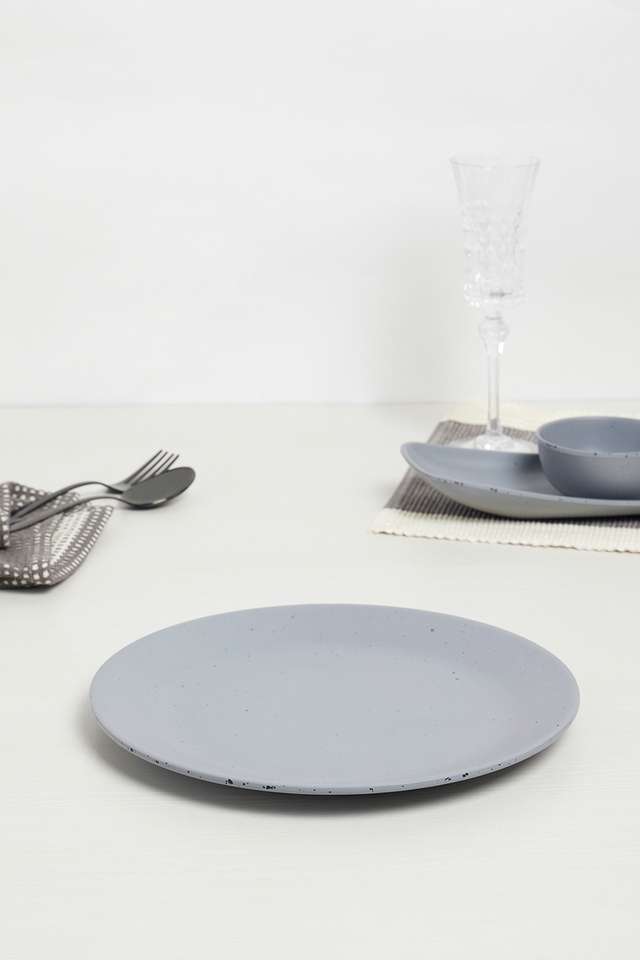 Modern-Solid-Matte-Grey-Dinner-Plate
