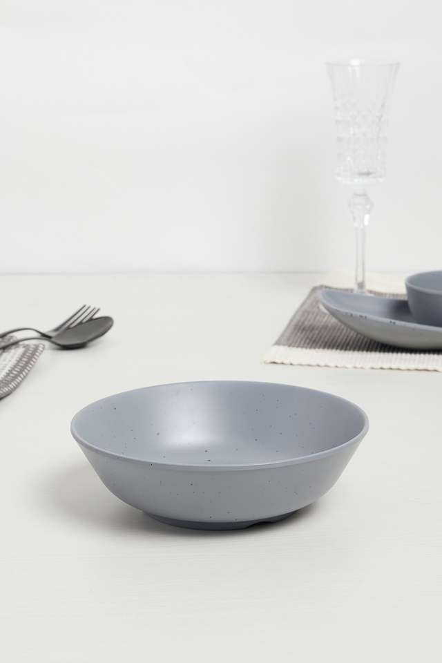 Modern-Solid-Matte-Grey-Serving-Bowl-Wide