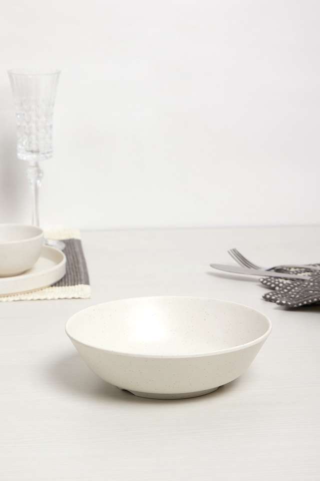 Modernsolid-Matte-Beige-Serving-Bowl-Wide
