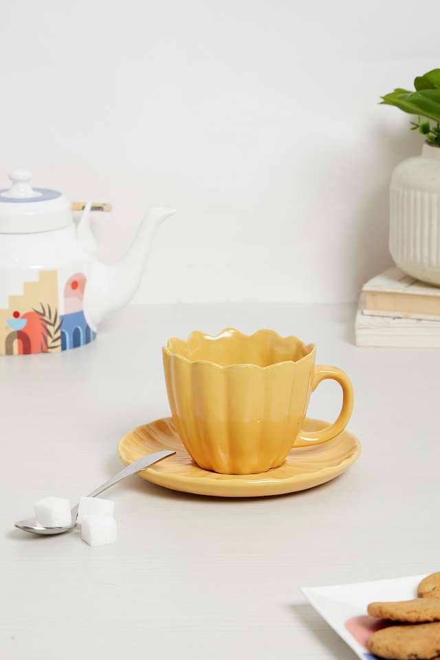 Bold-Boho-New-Bloom-Yellow-Cup-&-Saucer