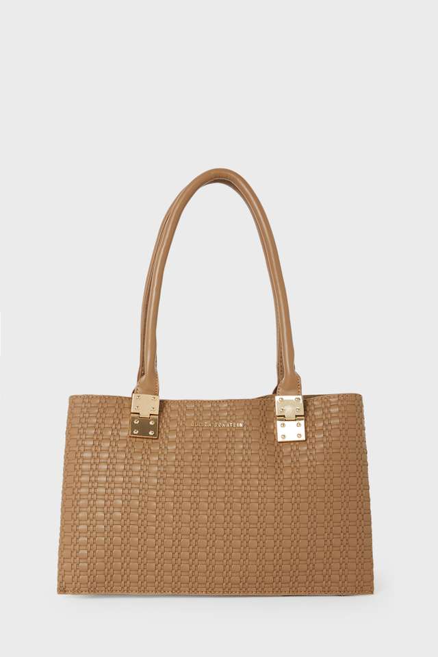 Lines-Texture-PU-Zipper-Closure-Women-s-Party-Wear-Tote-Bag