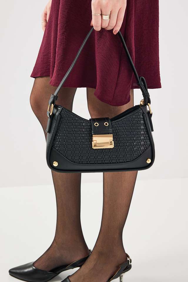 Buckle-Up-PU-Zipper-Closure-Women-s-Party-Wear-Sling-Bag