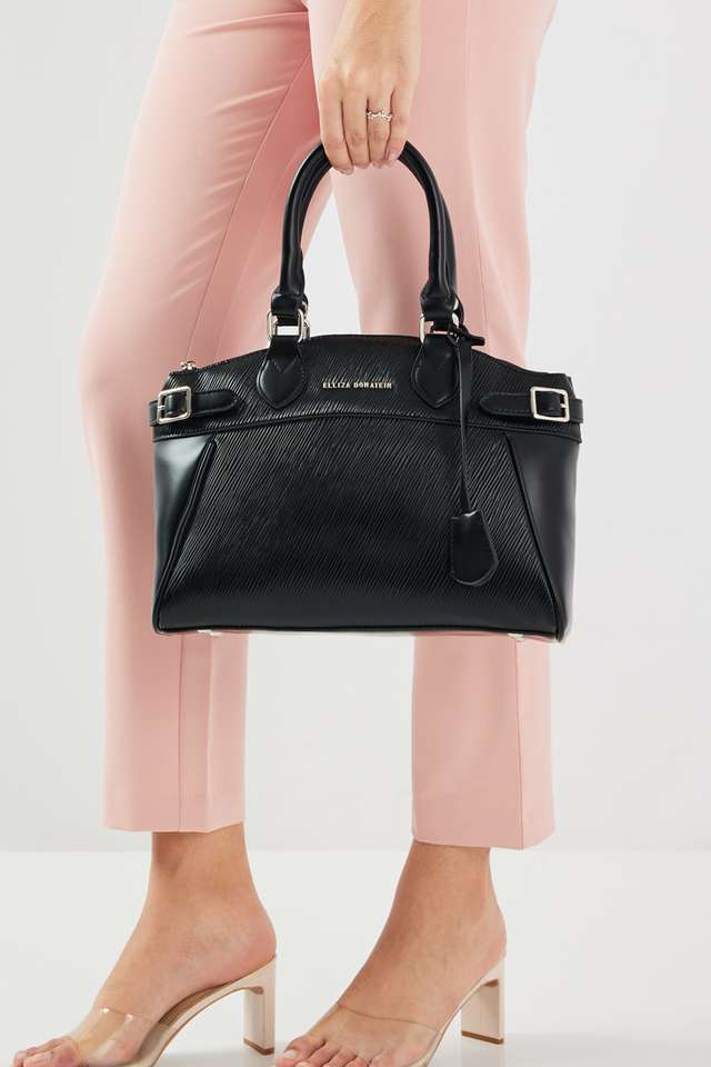 Buckle-Up-PU-Zipper-Closure-Women-s-Party-Wear-Satchel-Bag
