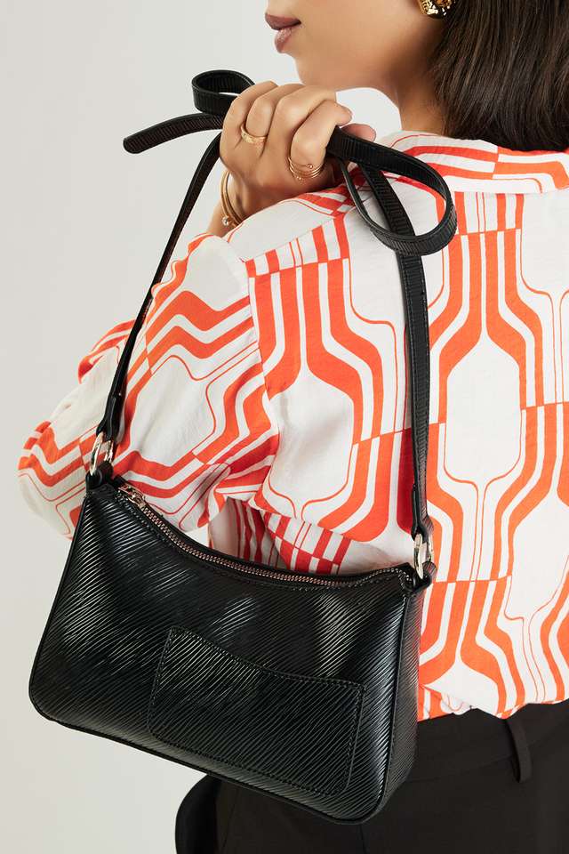 Lines-Texture-PU-Zipper-Closure-Women-s-Sling-Bag