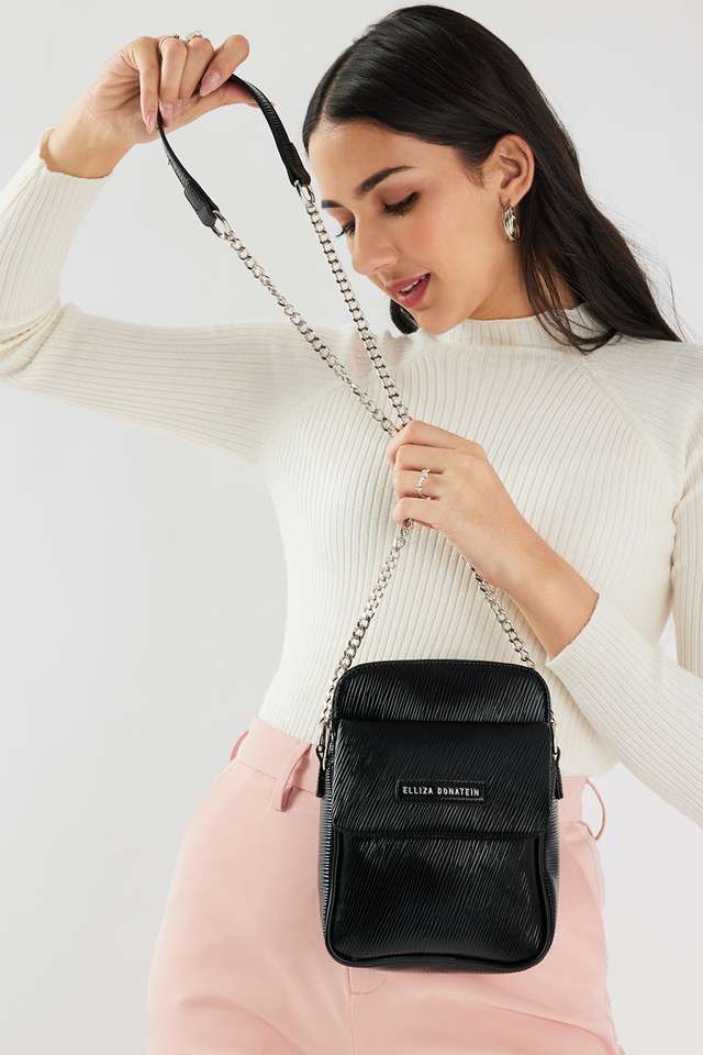 Bow-PU-Zipper-Closure-Women-s-Party-Wear-Sling-Bag
