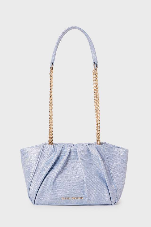 Denim-Splash-PU-Zipper-Closure-Women-s-Sling-Bag