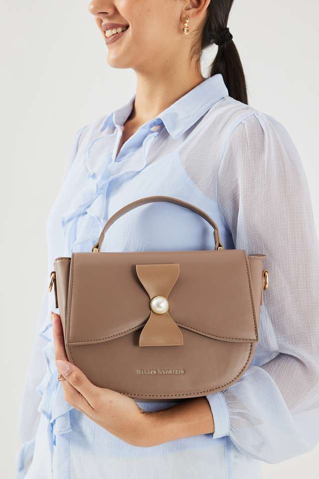 Bow-PU-Zipper-Closure-Women-s-Sling-Bag