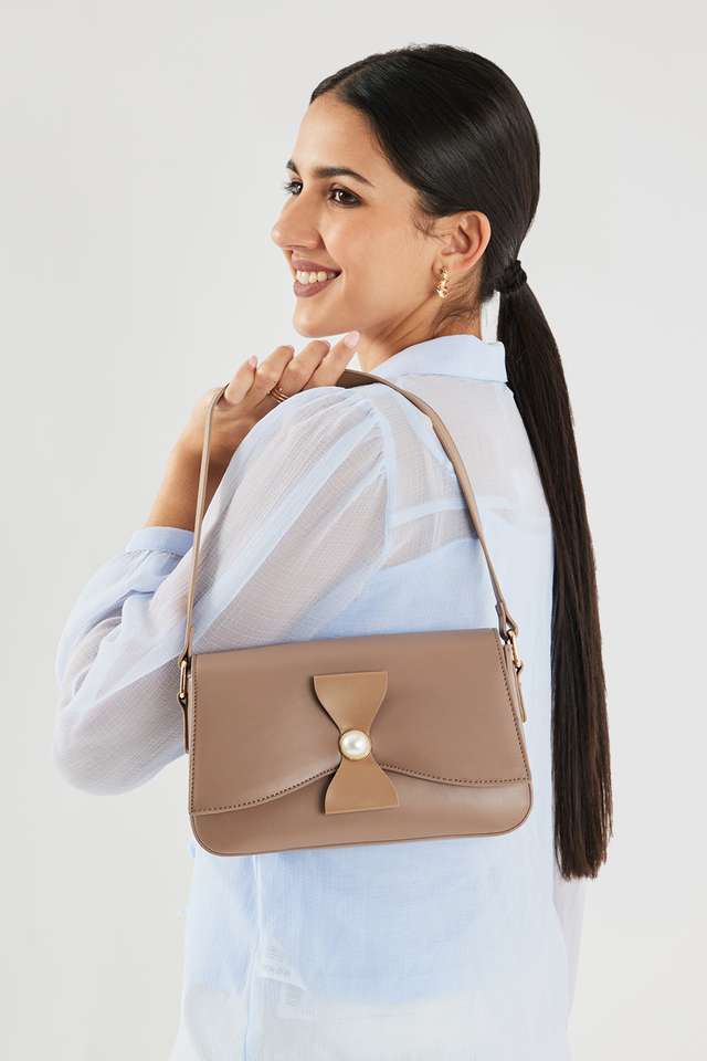 Bow-PU-Zipper-Closure-Women-s-Sling-Bag