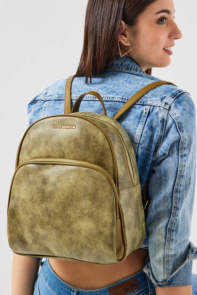 Timeworn-PU-Zipper-Closure-Women-s-Backpack