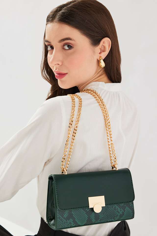 Lines-Texture-PU-Zipper-Closure-Women-s-Party-Wear-Sling-Bag