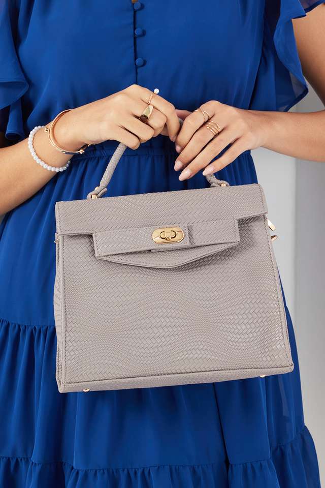 Solid-PU-Zipper-Closure-Women-s-Satchel-Bag