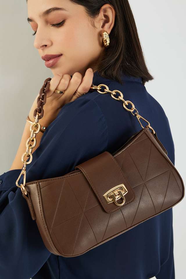 Solid-PU-Zipper-Closure-Women-s-Sling-Bag