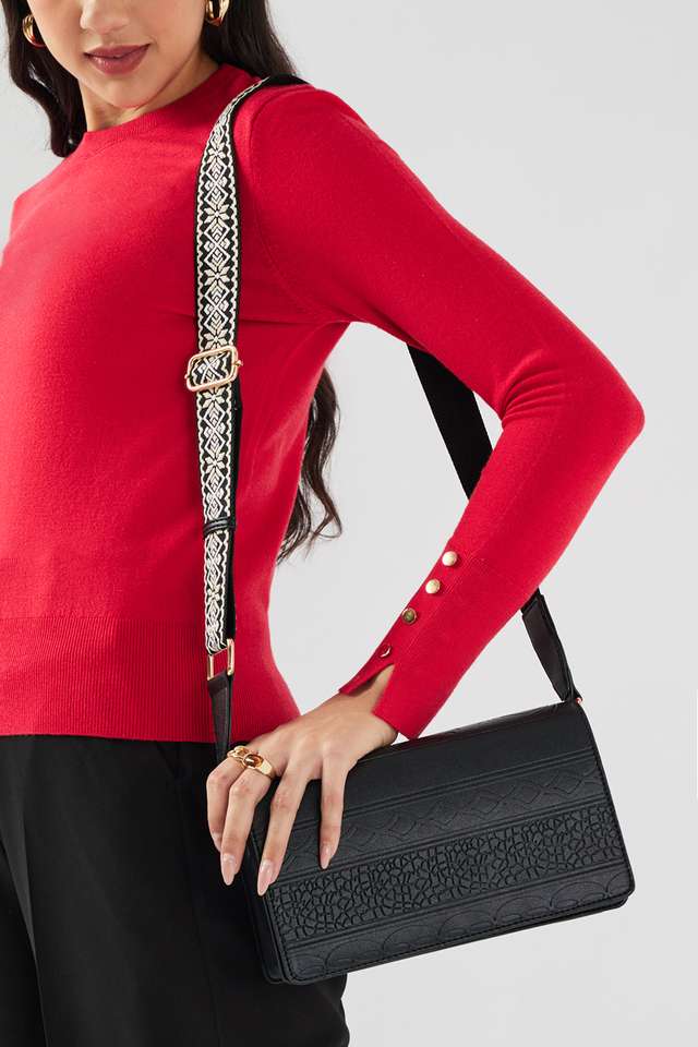 Solid-PU-Zipper-Closure-Women-s-Sling-Bag