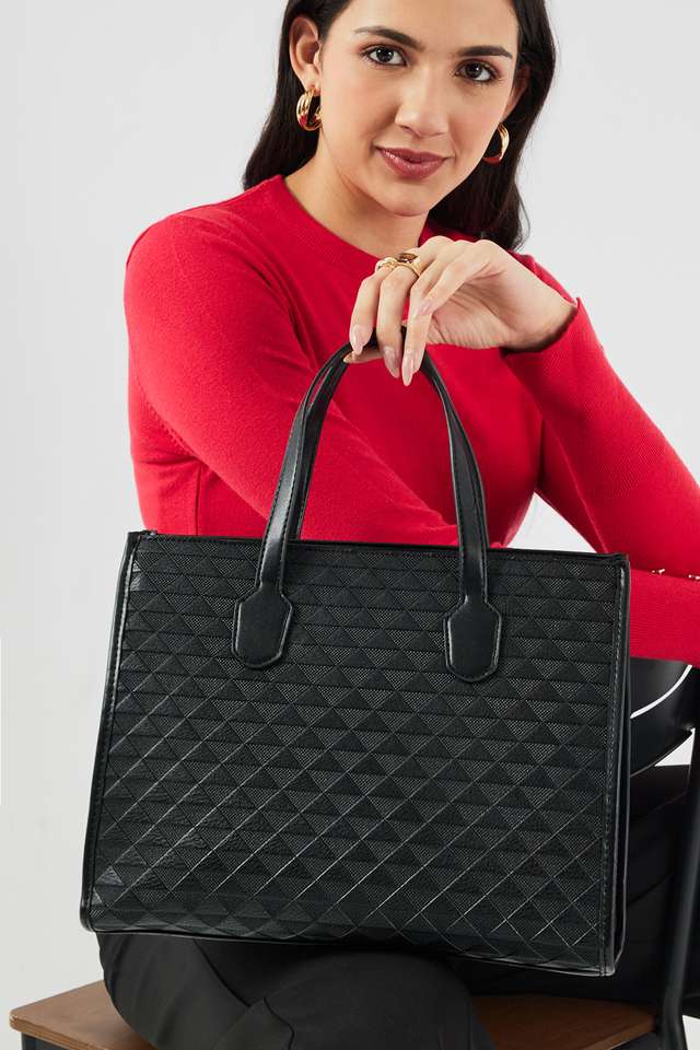 Solid-PU-Zipper-Closure-Women-s-Tote-Bag