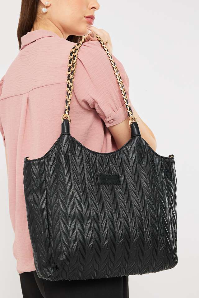 Solid-PU-Zipper-Closure-Women-s-Tote-Bag