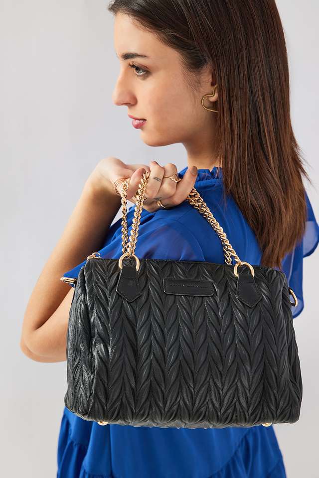 Solid-PU-Zipper-Closure-Women-s-HandBag