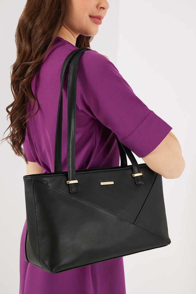 Solid-PU-Zipper-Closure-Women-s-Tote-Bag