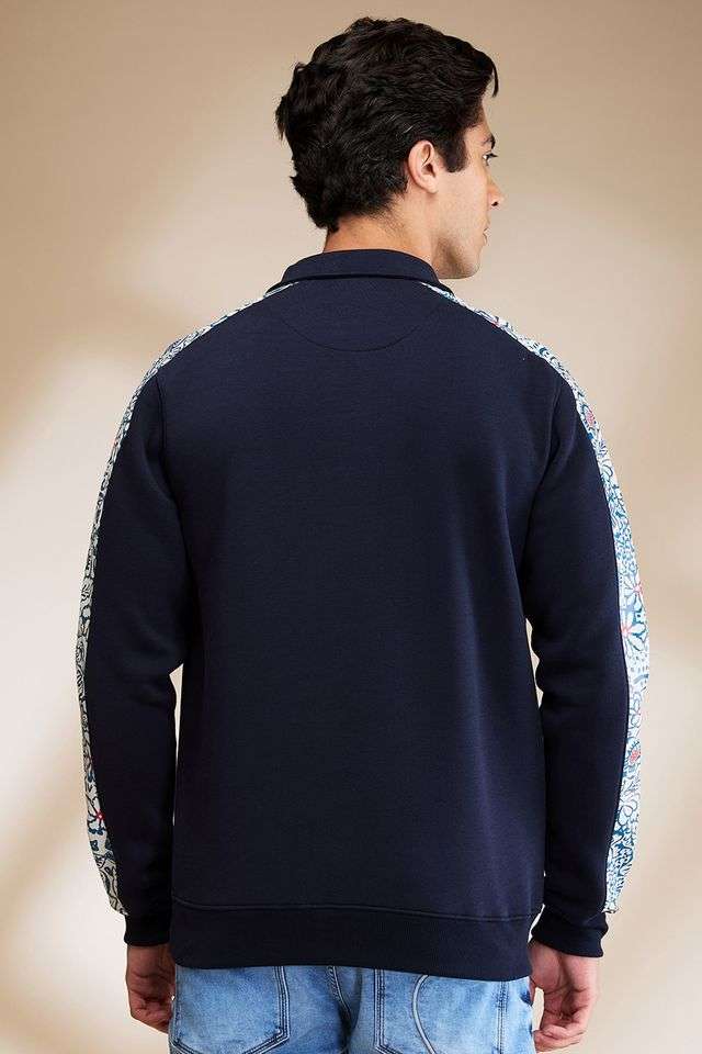 Solid-Cotton-High-Neck-Men-s-Sweatshirt