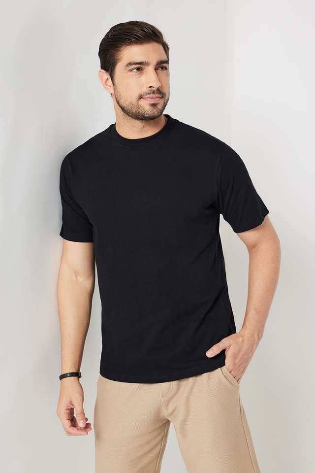 Solid-Cotton-Round-Neck-Men-s-T-Shirt